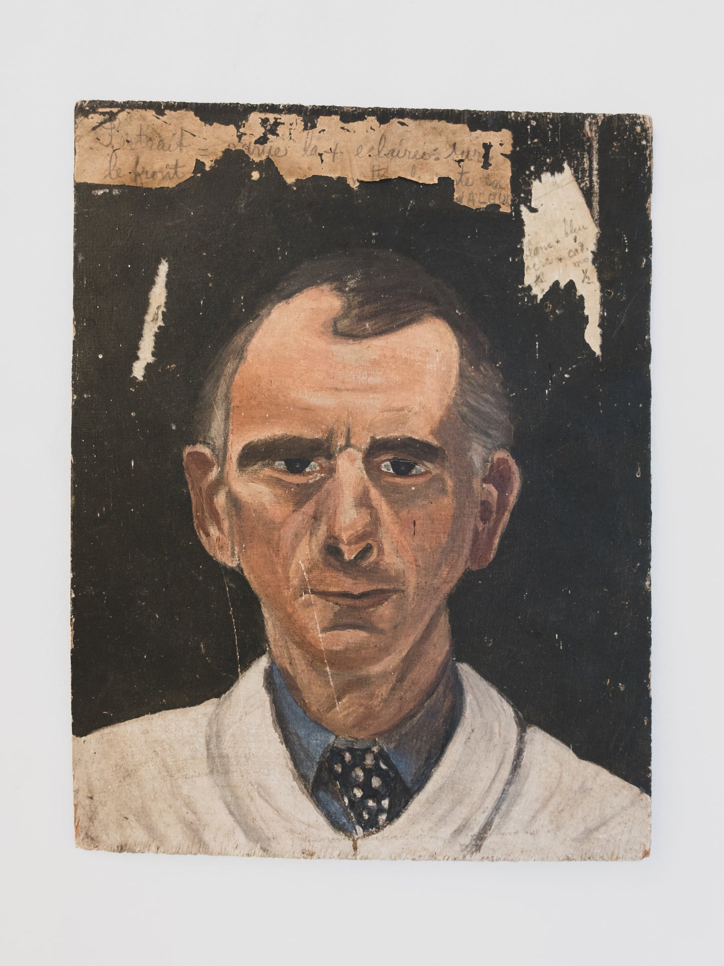 Pair of 1940s French Portrait Studies on Wood