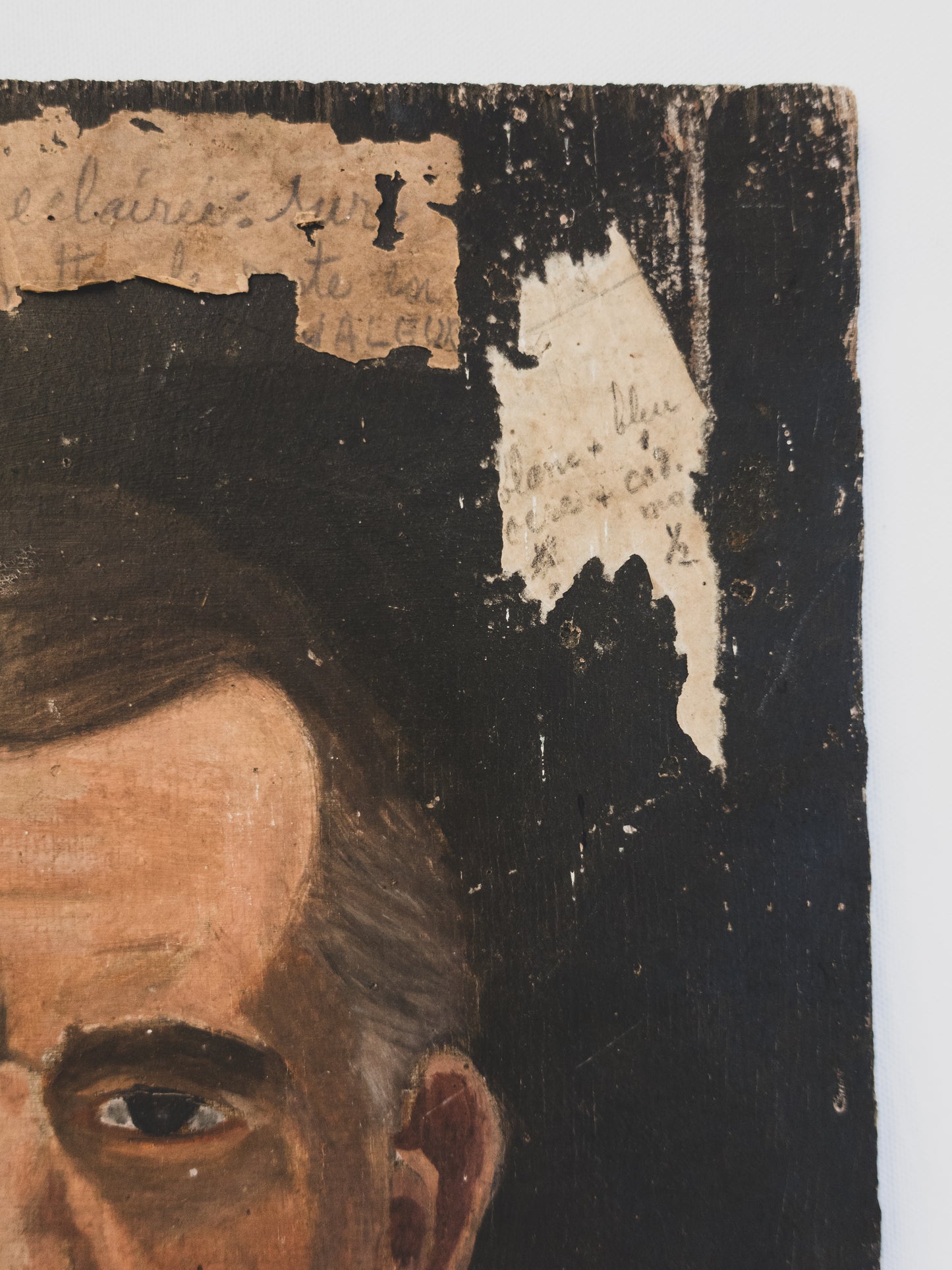 Pair of 1940s French Portrait Studies on Wood