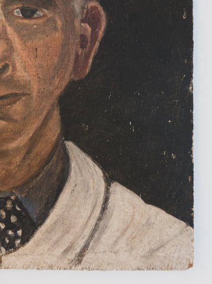 Pair of 1940s French Portrait Studies on Wood