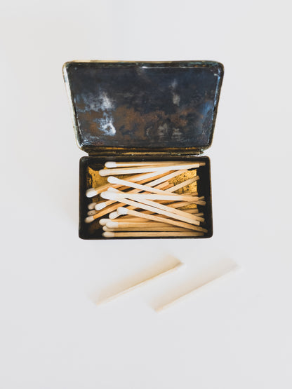 Hand-Painted Hunting Scene Match Safe - c. 1900