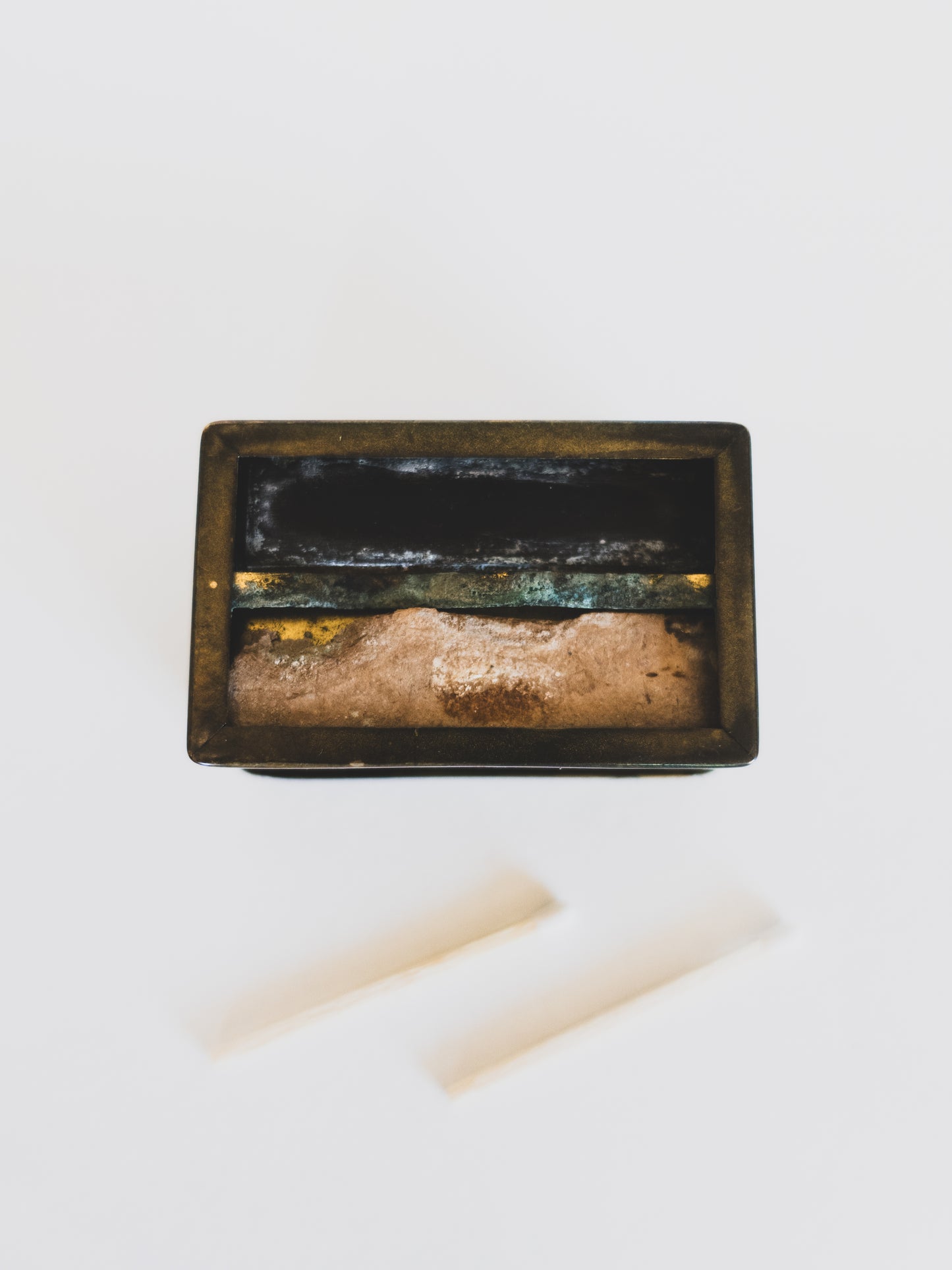 Hand-Painted Hunting Scene Match Safe - c. 1900