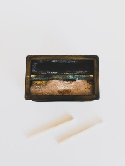 Hand-Painted Hunting Scene Match Safe - c. 1900