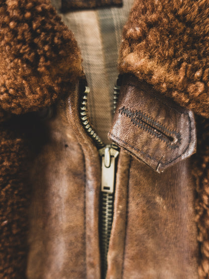 1930’s Extremely Rare Grizzly Leather Jacket - S
