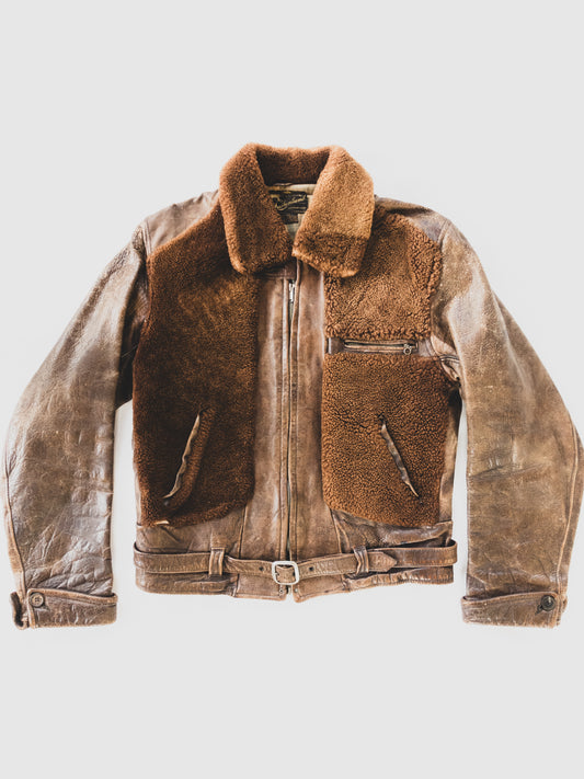 1930’s Extremely Rare Grizzly Leather Jacket - S