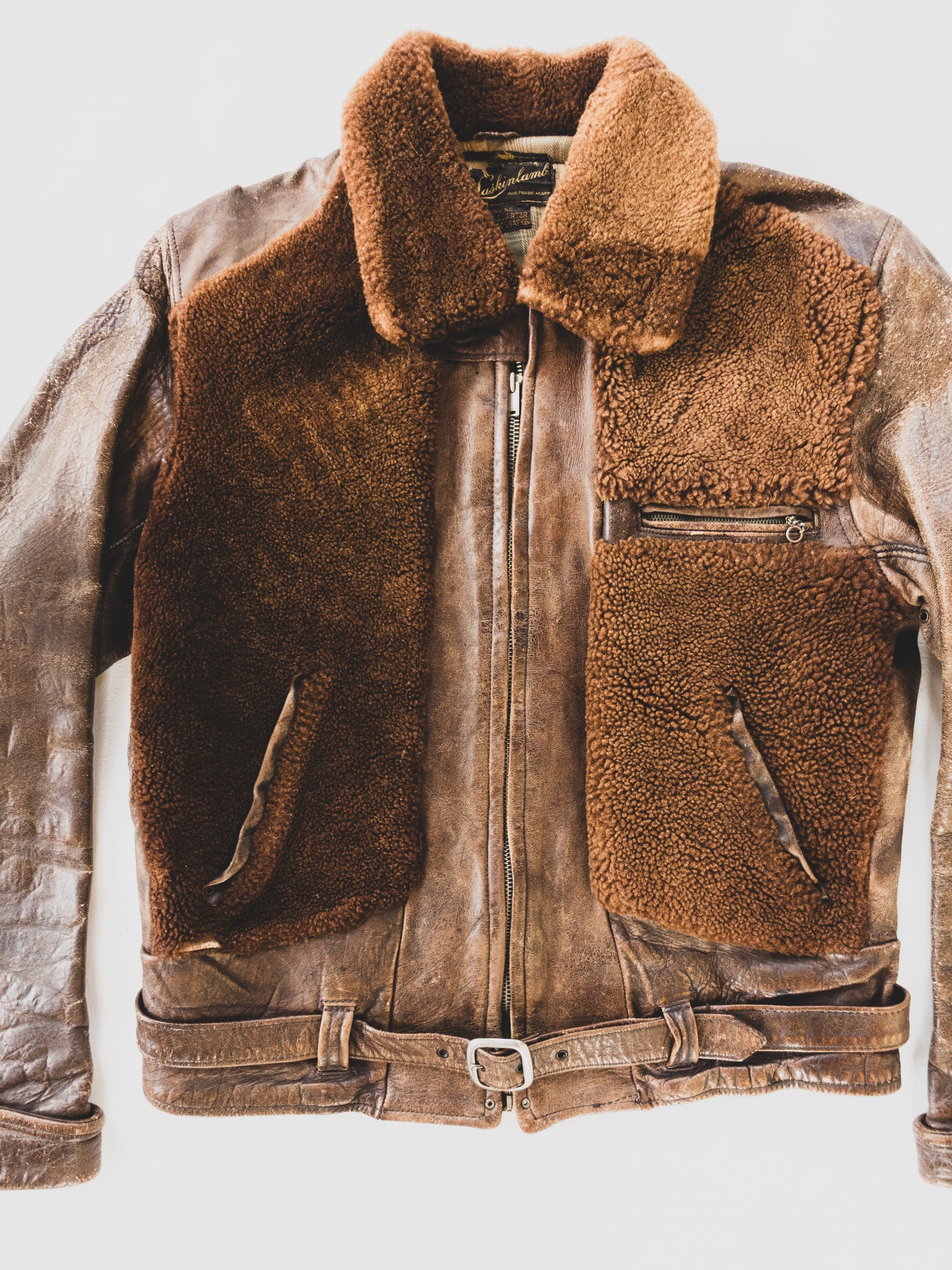 1930’s Extremely Rare Grizzly Leather Jacket - S