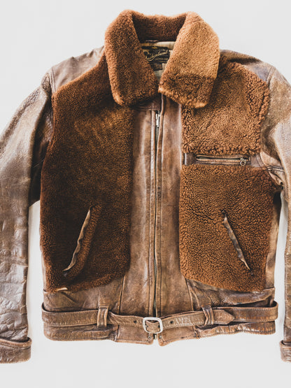 1930’s Extremely Rare Grizzly Leather Jacket - S