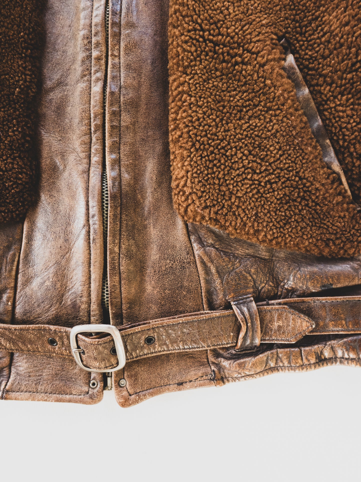 1930’s Extremely Rare Grizzly Leather Jacket - S