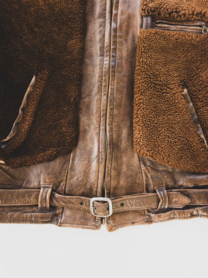 1930’s Extremely Rare Grizzly Leather Jacket - S