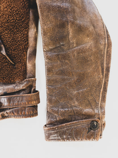 1930’s Extremely Rare Grizzly Leather Jacket - S