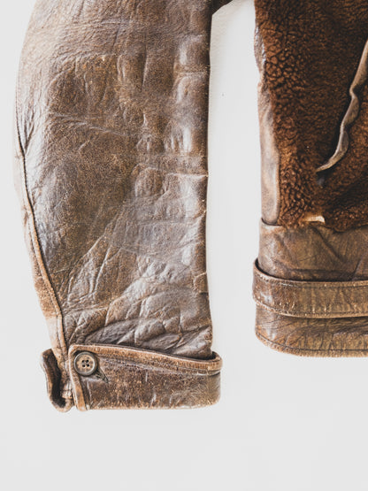 1930’s Extremely Rare Grizzly Leather Jacket - S