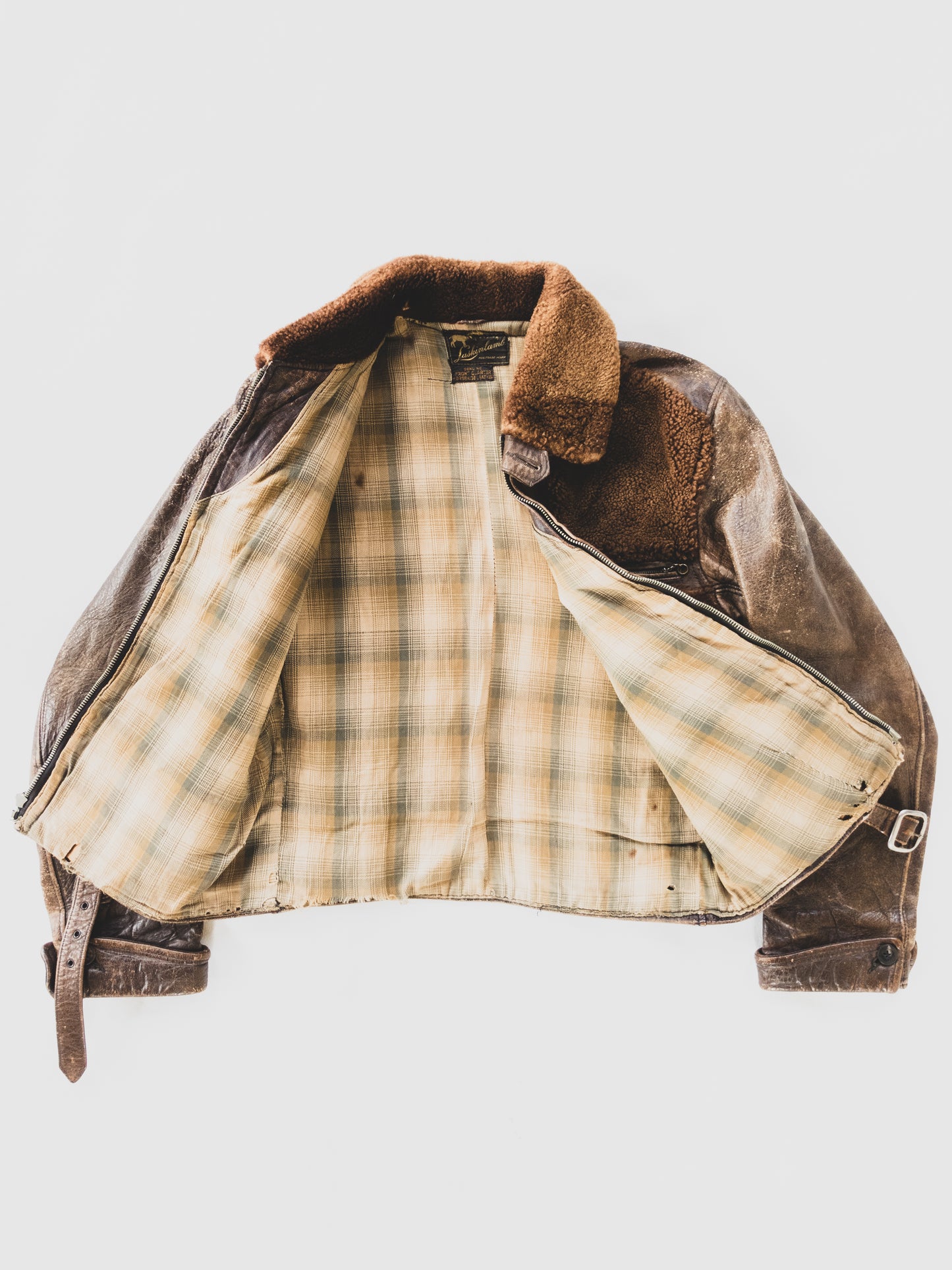 1930’s Extremely Rare Grizzly Leather Jacket - S