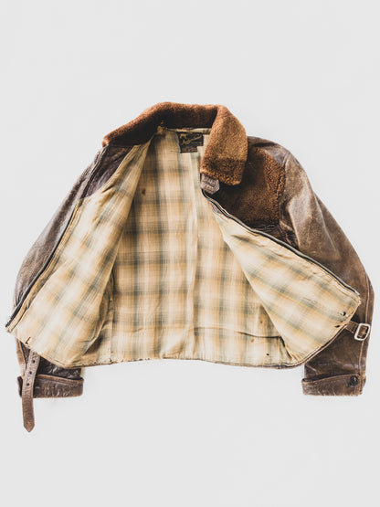 1930’s Extremely Rare Grizzly Leather Jacket - S