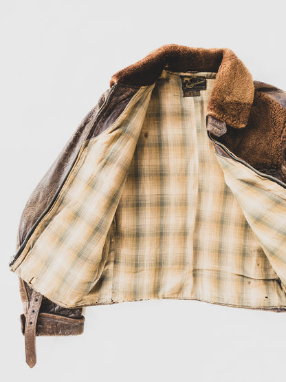 1930’s Extremely Rare Grizzly Leather Jacket - S
