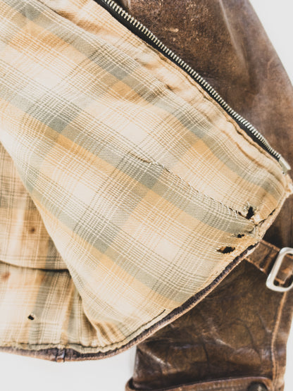 1930’s Extremely Rare Grizzly Leather Jacket - S