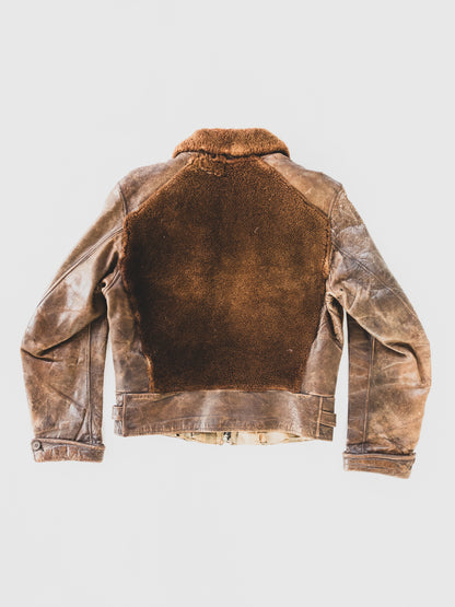 1930’s Extremely Rare Grizzly Leather Jacket - S