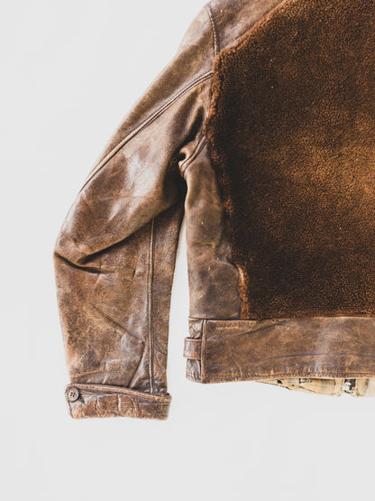 1930’s Extremely Rare Grizzly Leather Jacket - S