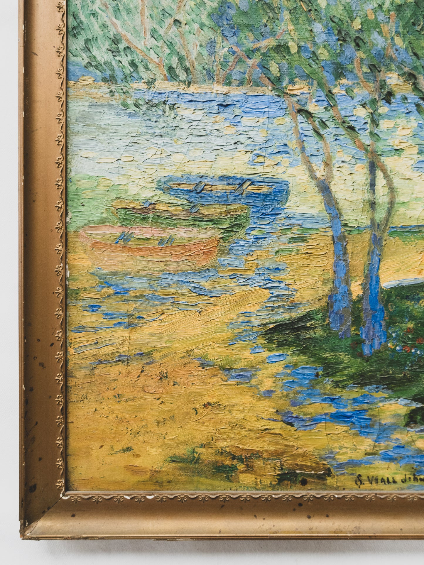 Early 20th C. Impressionist Landscape Oil Painting