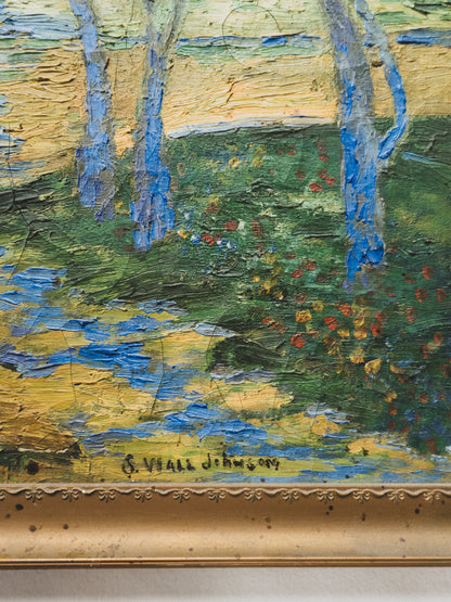 Early 20th C. Impressionist Landscape Oil Painting