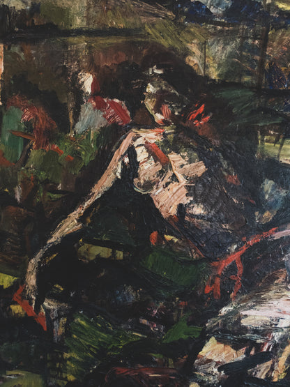 1950s " Interior with Two Nudes " - Oil on Canvas