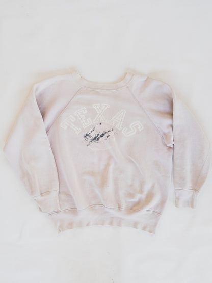 1950's Faded Pink " Texas "  Sweat - M