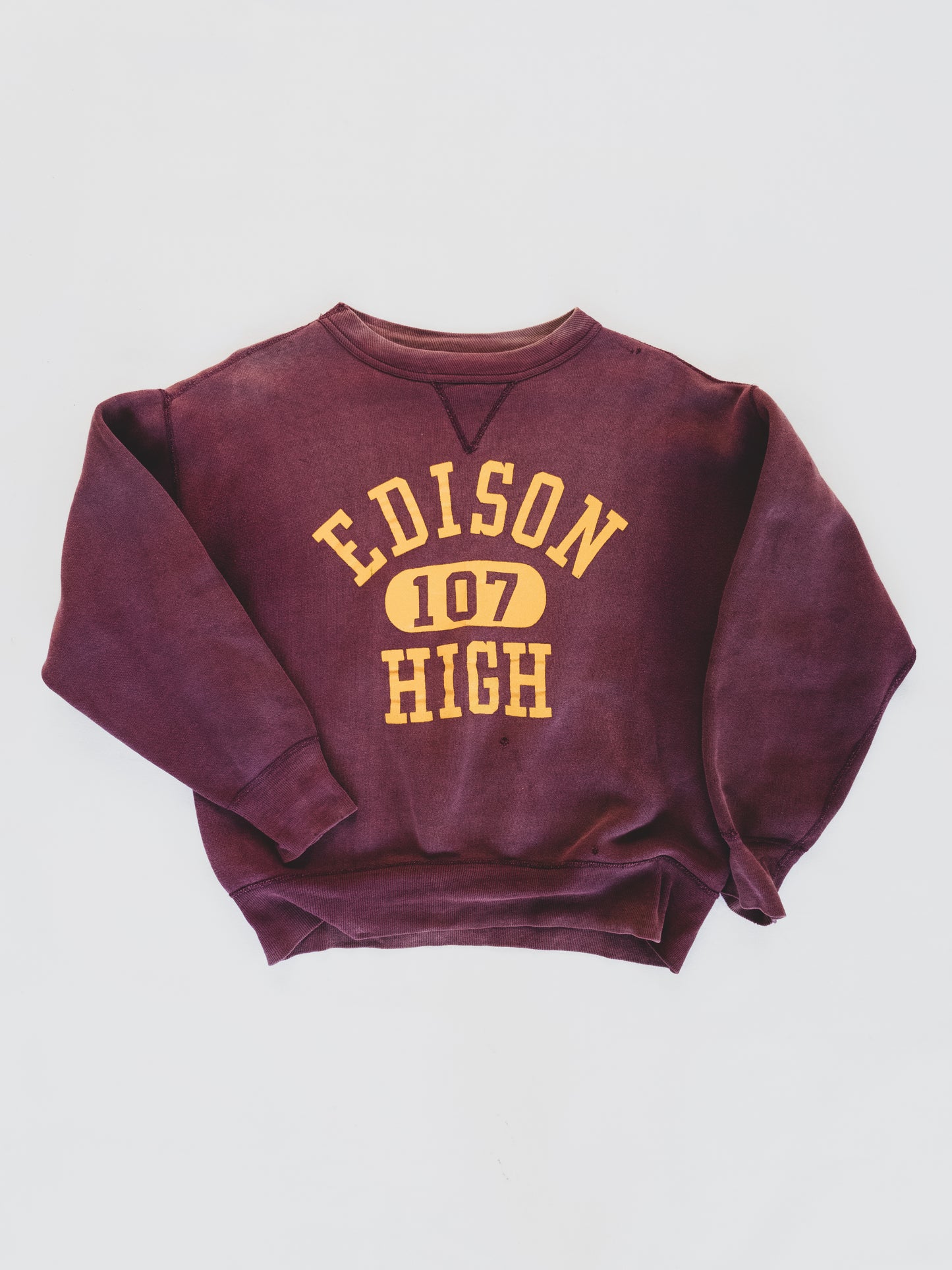 1950's Perfectly Faded " Edison High "  Sweat - M/L