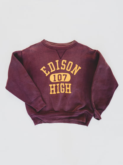1950's Perfectly Faded " Edison High "  Sweat - M/L