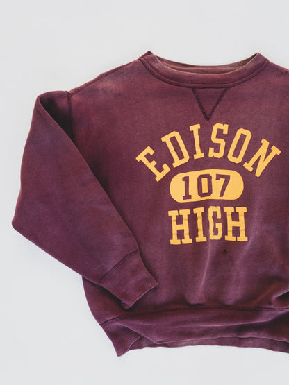1950's Perfectly Faded " Edison High "  Sweat - M/L