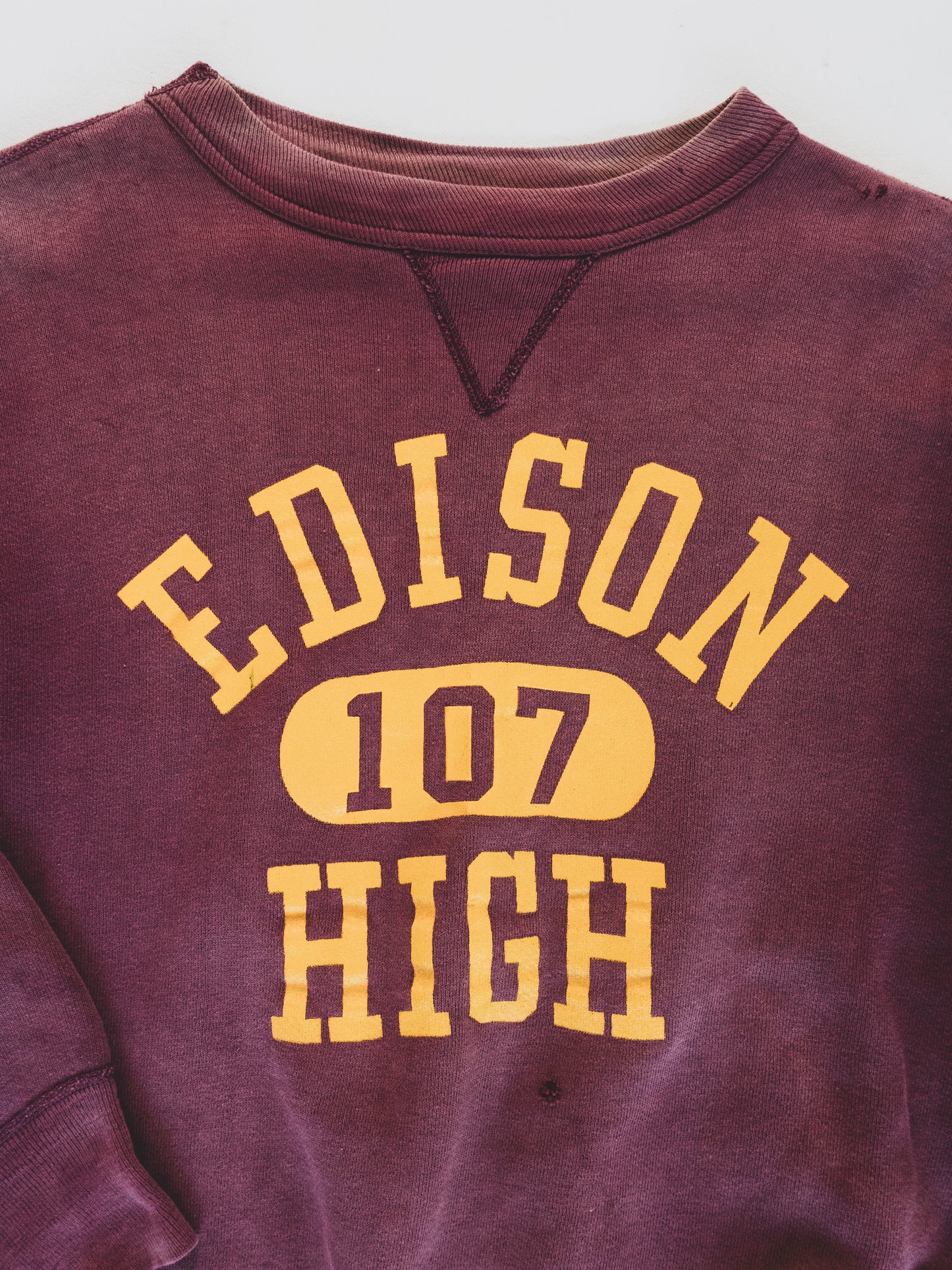 1950's Perfectly Faded " Edison High "  Sweat - M/L