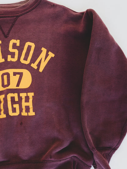 1950's Perfectly Faded " Edison High "  Sweat - M/L
