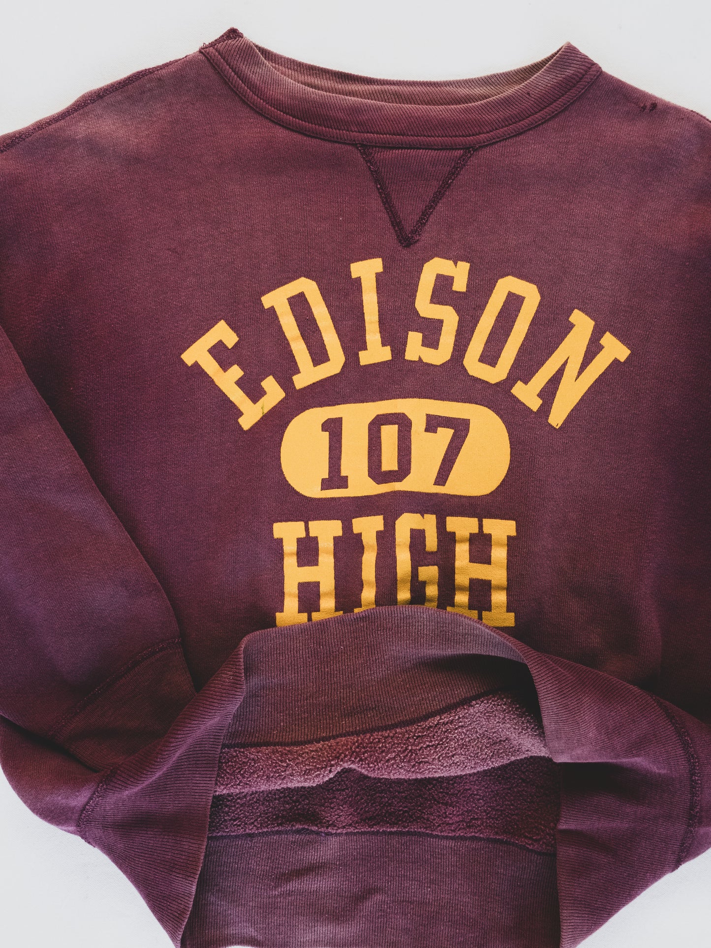 1950's Perfectly Faded " Edison High "  Sweat - M/L