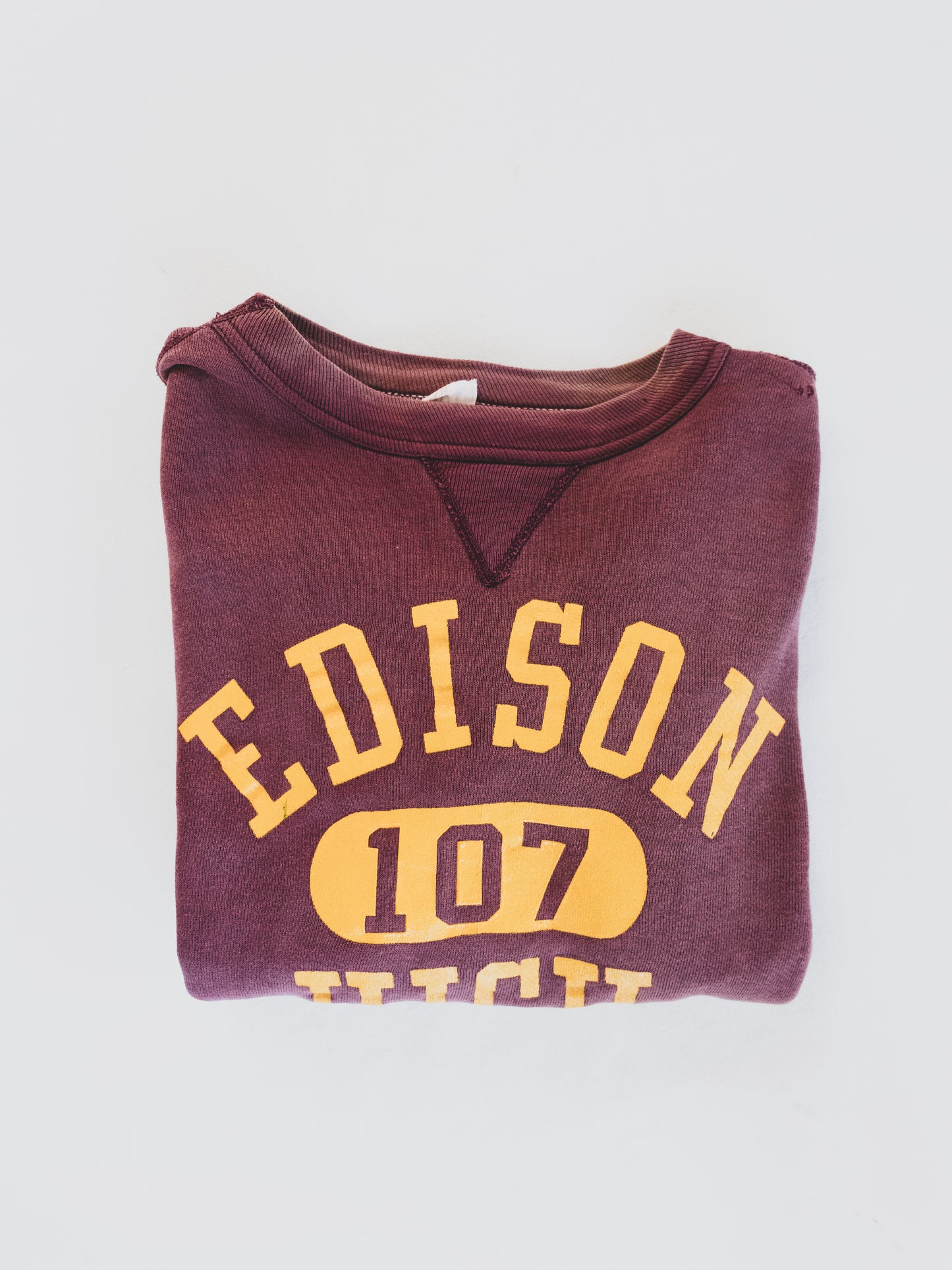 1950's Perfectly Faded " Edison High "  Sweat - M/L