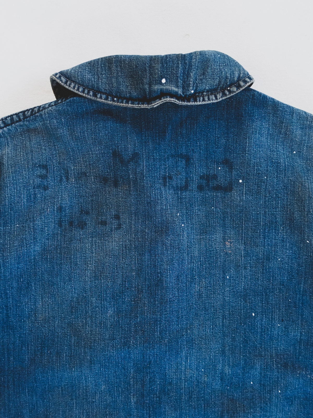 1940s Rare Paint Splattered USN Shawl Collar - S