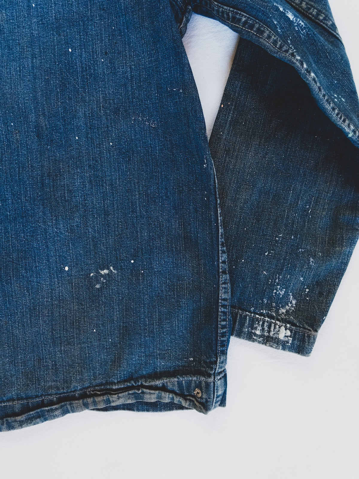 1940s Rare Paint Splattered USN Shawl Collar - S