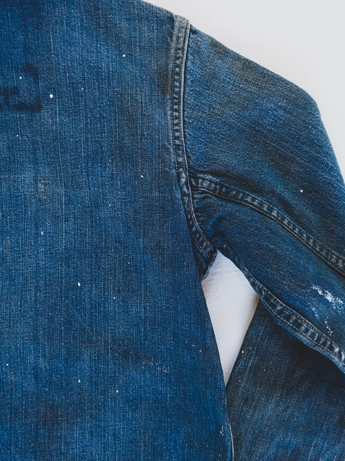 1940s Rare Paint Splattered USN Shawl Collar - S