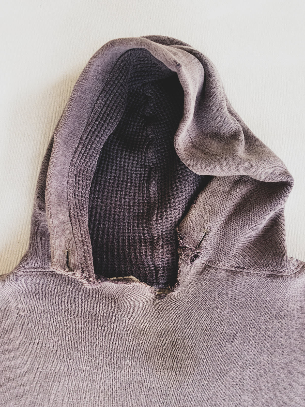 1960's Rare Perfectly Faded Thermal lined Hoodie - S/M