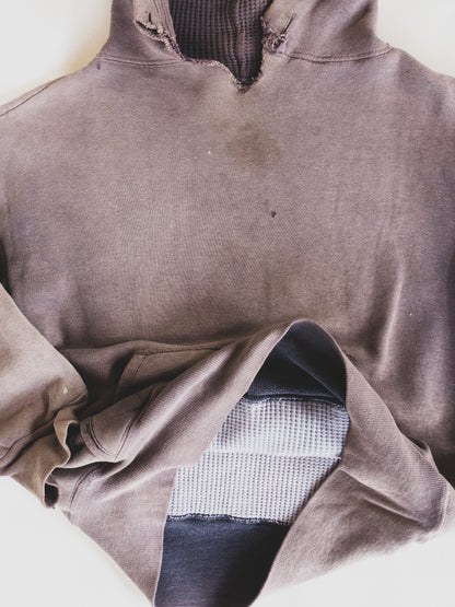 1960's Rare Perfectly Faded Thermal lined Hoodie - S/M