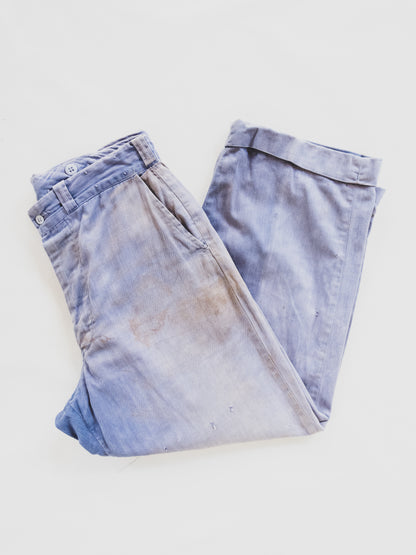1950’s Beautifully Faded HBT Pants - 32x26