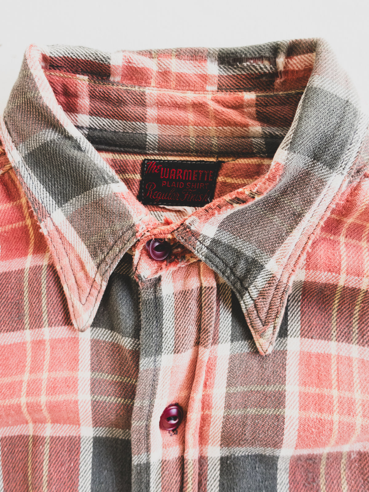1940's Rare Beautifully Faded Cotton Flannel - M