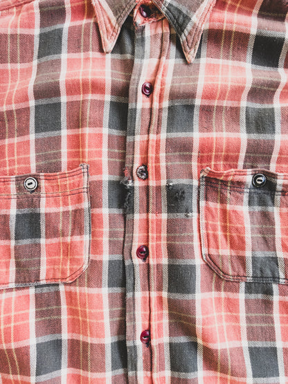 1940's Rare Beautifully Faded Cotton Flannel - M