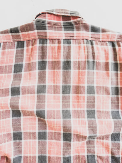 1940's Rare Beautifully Faded Cotton Flannel - M