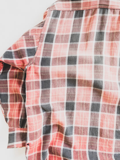 1940's Rare Beautifully Faded Cotton Flannel - M
