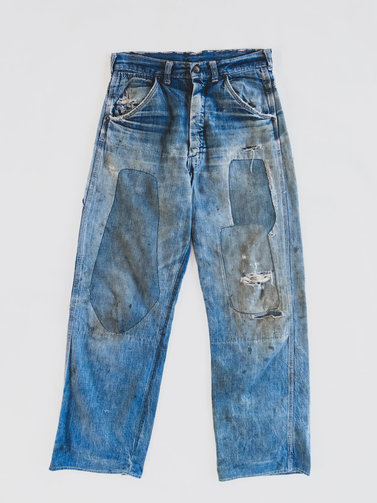 1950s Crazy Patched Carpenter Pants - 29x29