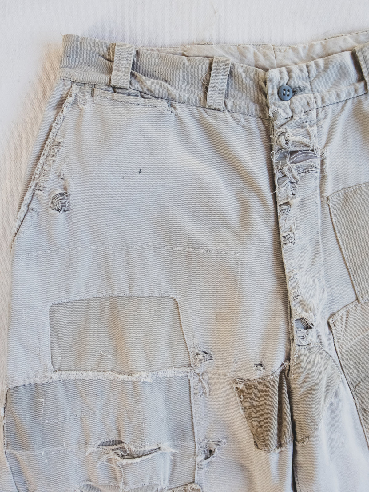 1940s Crazy Patched Work Pants - 30x28