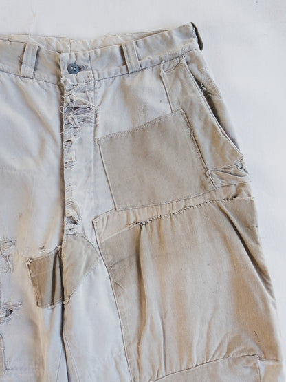 1940’s Crazy Patched Work Pants - 30x28