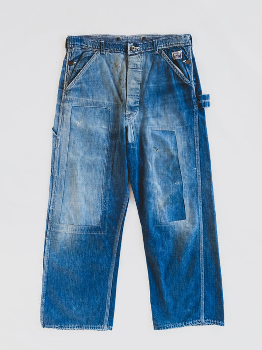 1940’s Patched Carpenter Pants - 34x28