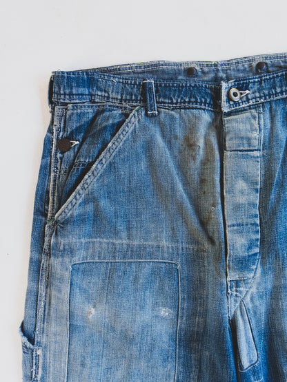 1940’s Patched Carpenter Pants - 34x28