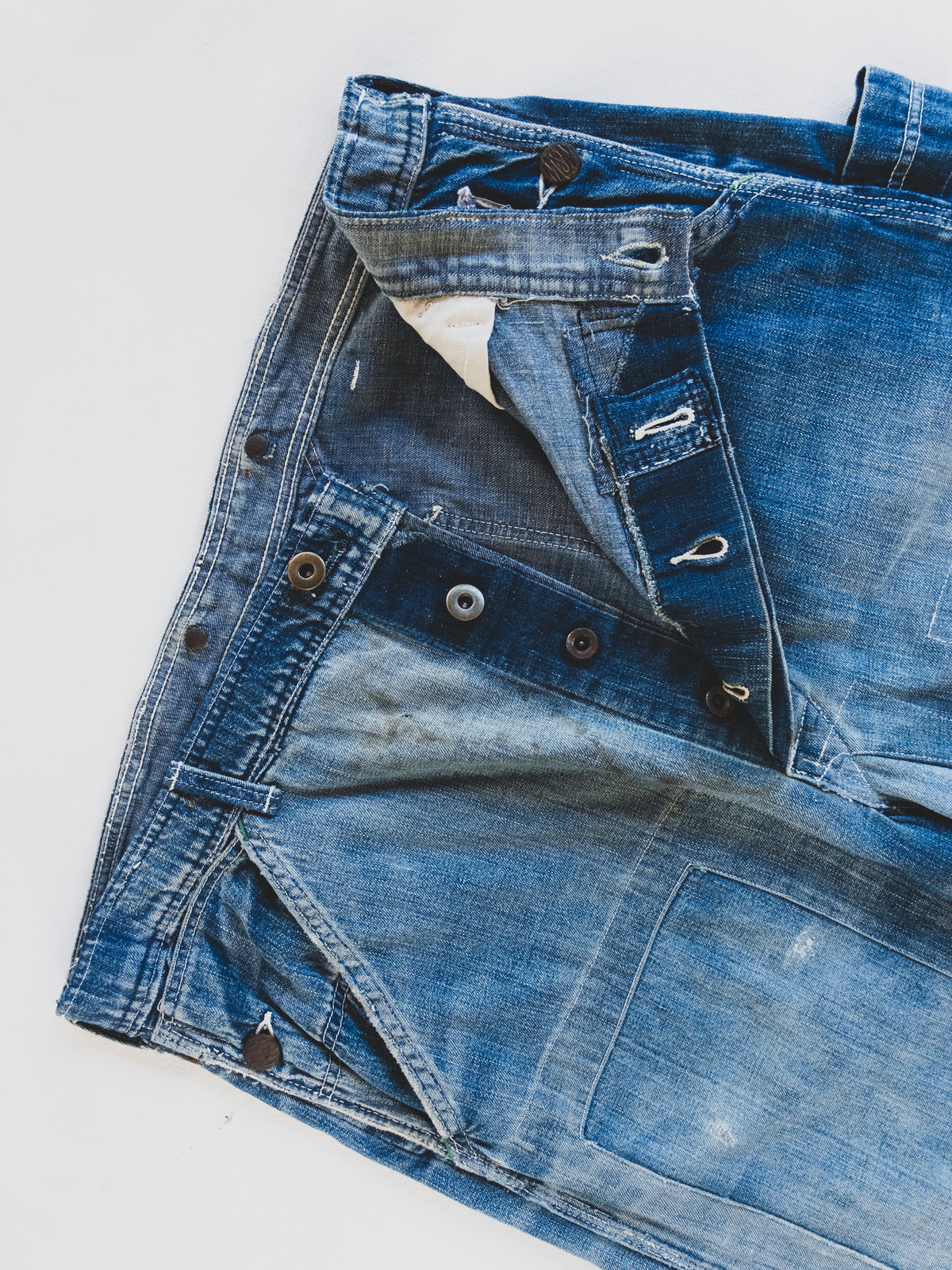 1940s Patched Carpenter Pants - 34x28