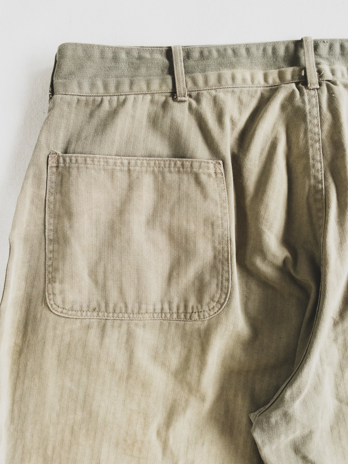 1940s Rare Faded USMC HBT Pants - 38x32