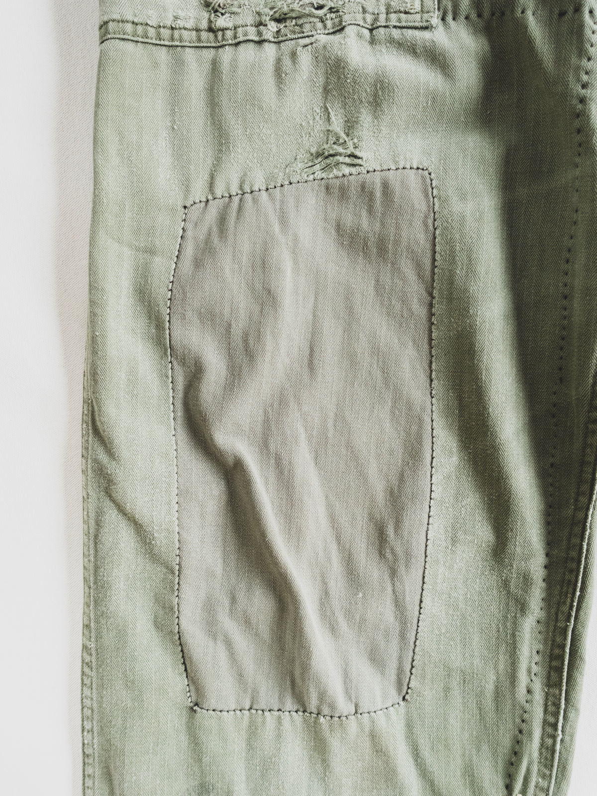 1940s Crazy Patched HBT Pants - 30x32