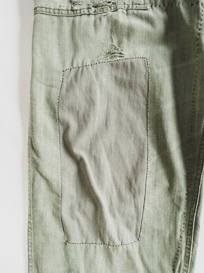 1940s Crazy Patched HBT Pants - 30x32